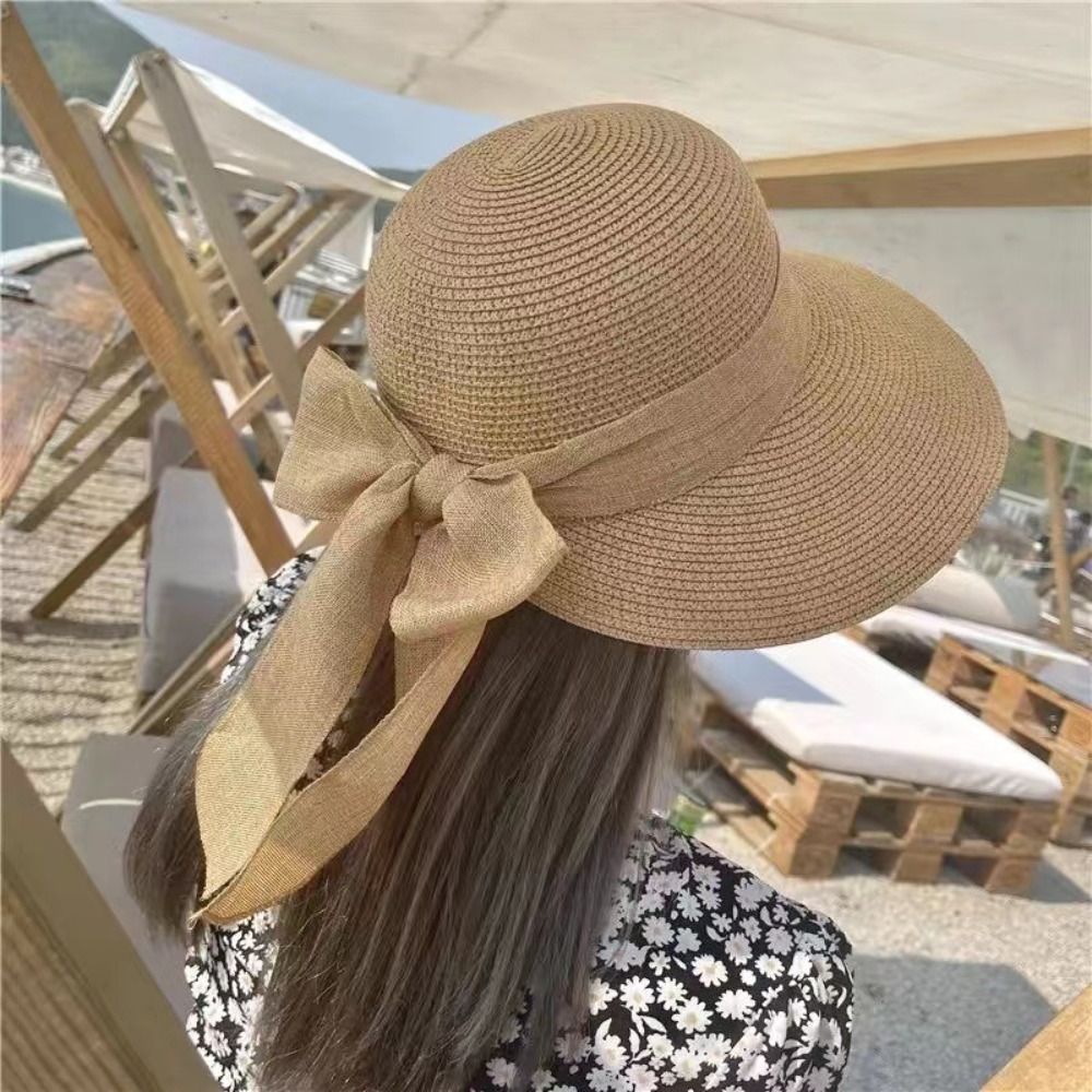 Bowknot Sonnenhut Sommer atmun – Bucket Hat Straw Bewertung und Preis