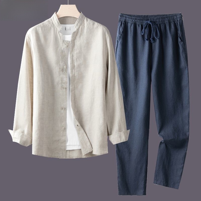 Weißes Langarmhemd und lockere – Linen Shirt Breathable Bewertung und Preis