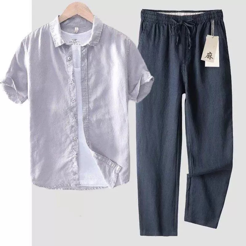 Herren Baumwoll-Leinen Langarm – Linen Shirt Breathable Bewertung und Preis