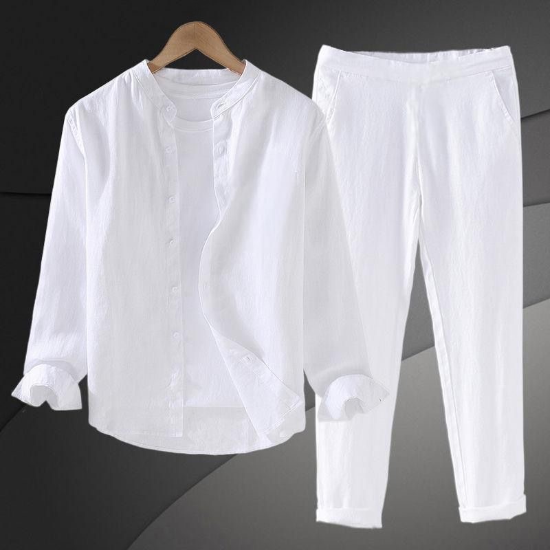 Frühling Herbst Reines Leinen  – Linen Shirt Breathable Bewertung und Preis